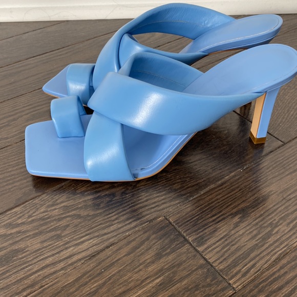 Zara padded leather heeled sandals (Brand new) - Picture 2 of 7